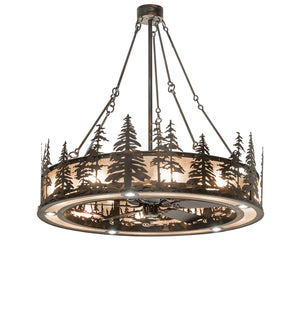 Meyda Tiffany - 246789 - 20 Light Chandel-Air - Tall Pines - Dark Burnished Antique Copper