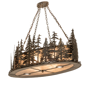 Meyda Tiffany - 246791 - Eight Light Pendant - Tall Pines - Dark Burnished Antique Copper