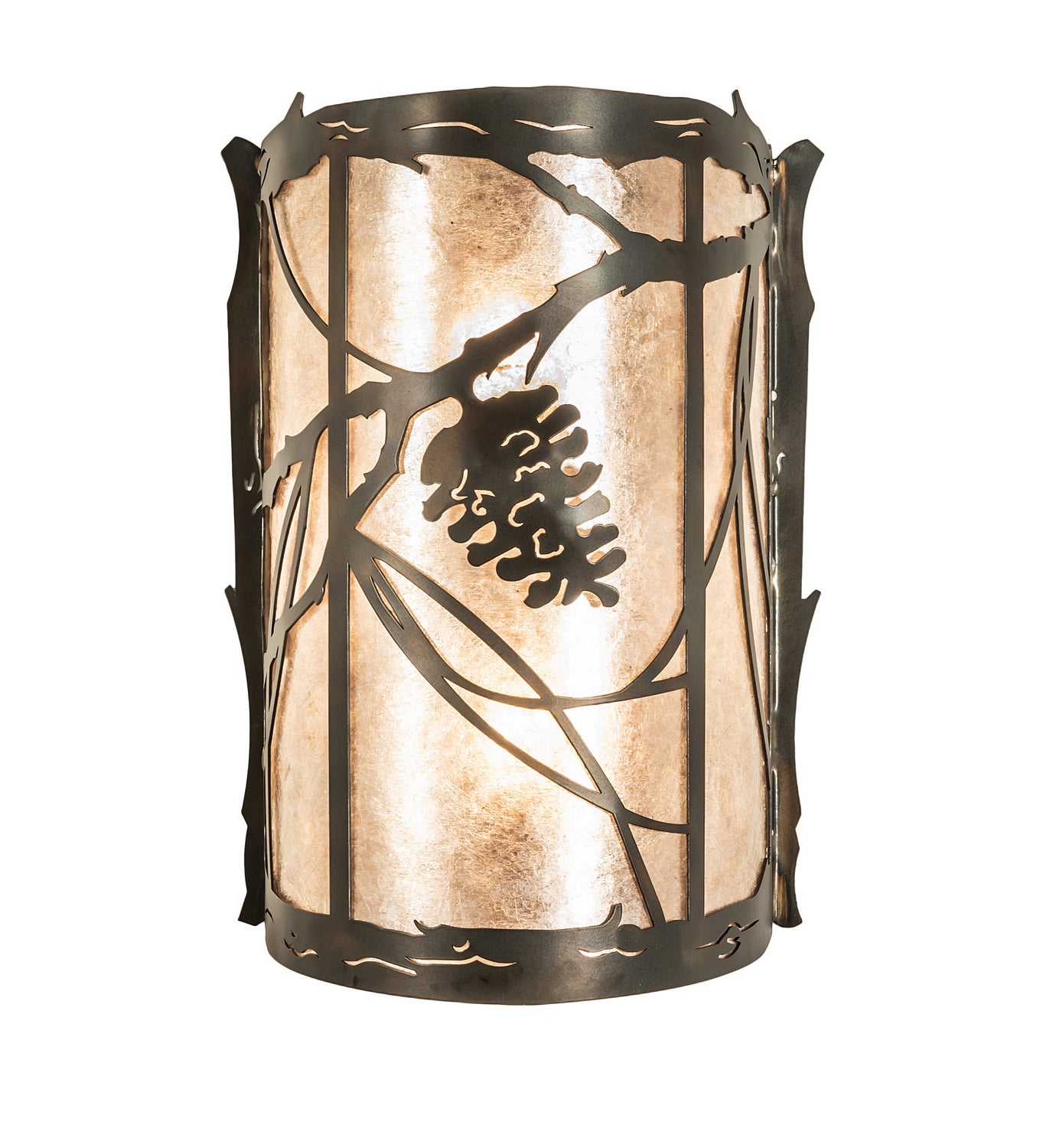 Meyda Tiffany - 246792 - Two Light Wall Sconce - Whispering Pines - Dark Burnished Antique Copper