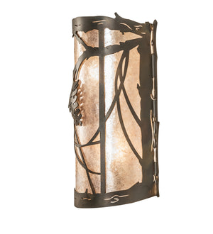 Meyda Tiffany - 246792 - Two Light Wall Sconce - Whispering Pines - Dark Burnished Antique Copper