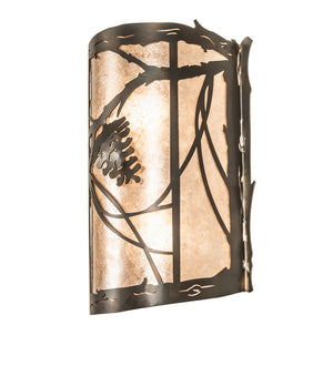 Meyda Tiffany - 246792 - Two Light Wall Sconce - Whispering Pines - Dark Burnished Antique Copper