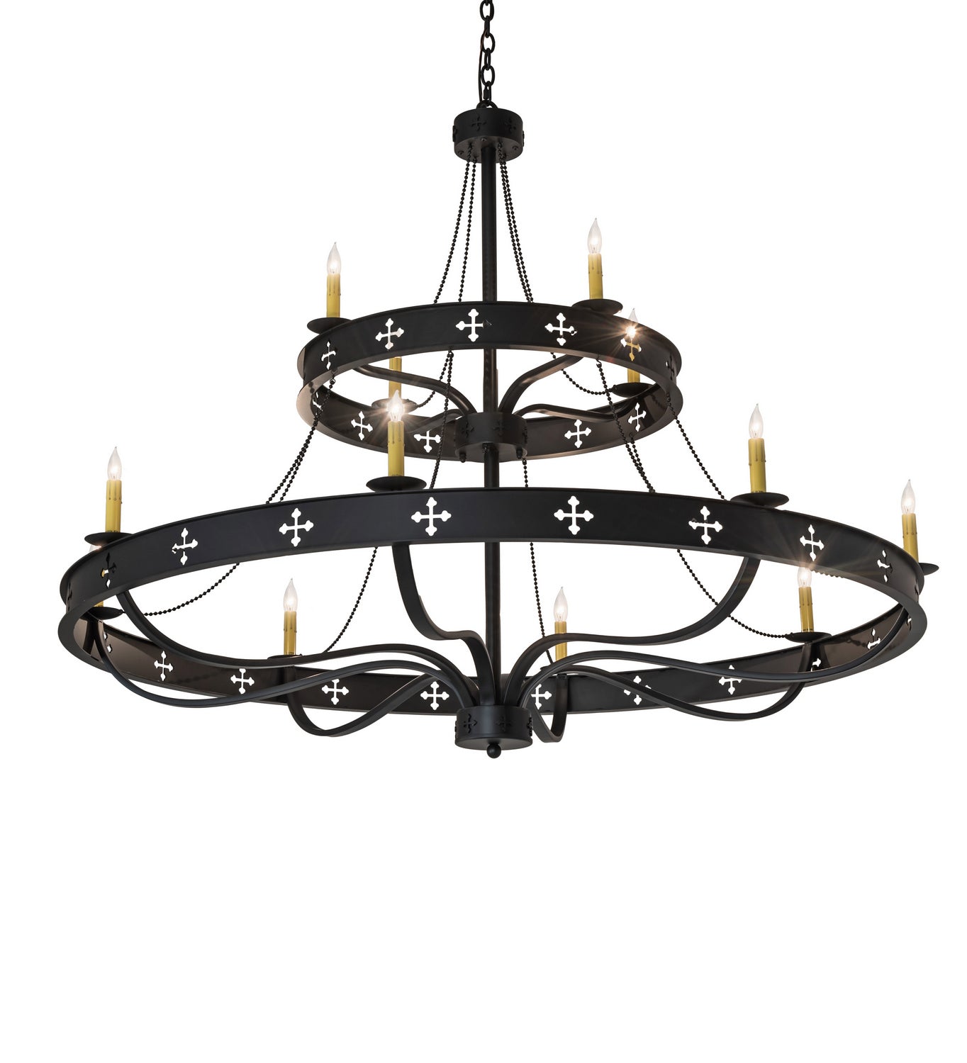 Meyda Tiffany - 247188 - 12 Light Chandelier - Byzantine - Solar Black