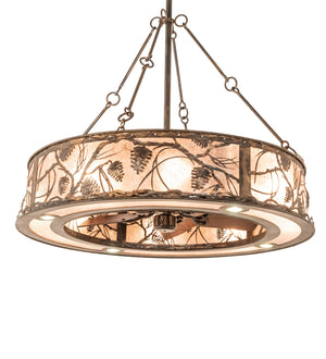 Meyda Tiffany - 247420 - 16 Light Chandel-Air - Whispering Pines - Dark Burnished Antique Copper