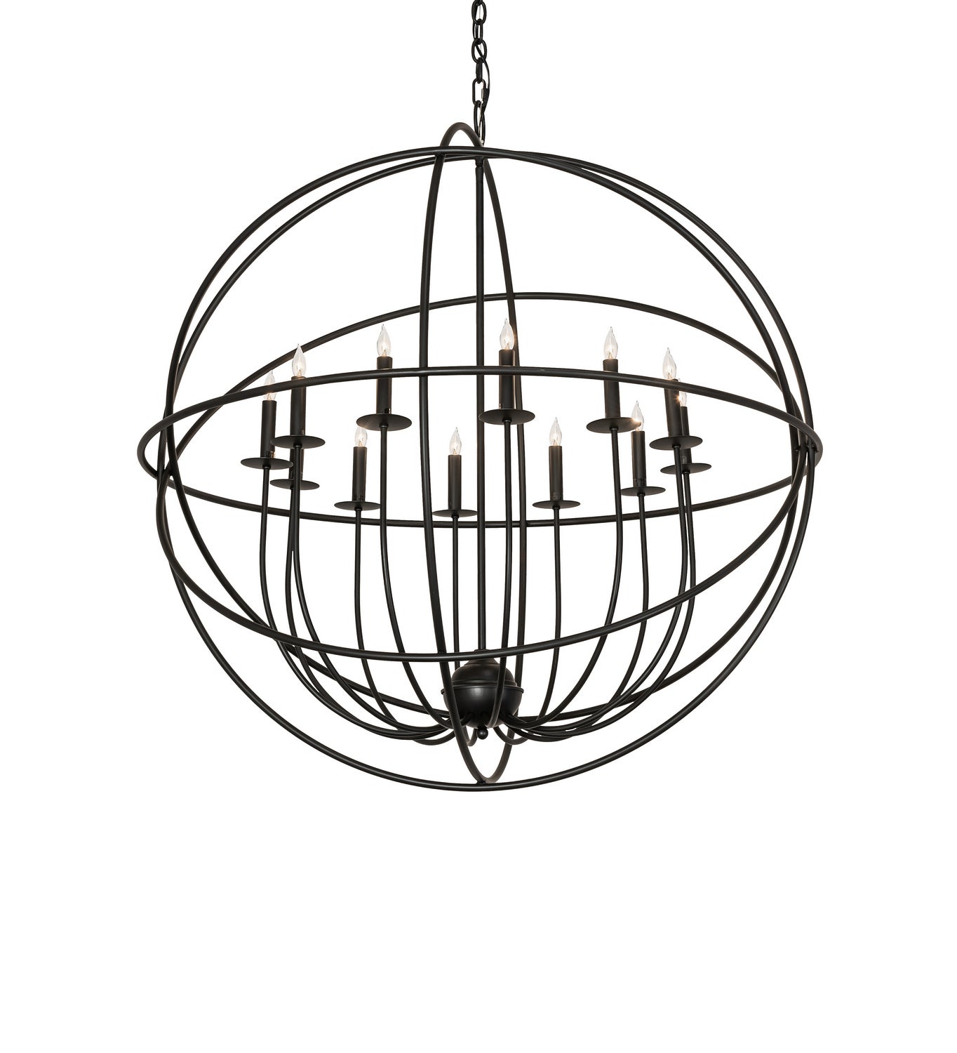 Meyda Tiffany - 247640 - 12 Light Chandelier - Atom Enerjisi - Solar Black