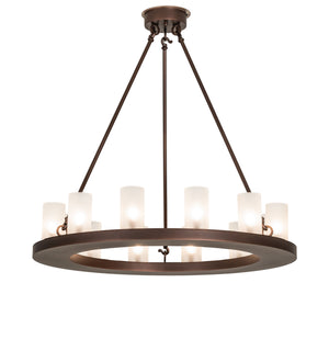 Meyda Tiffany - 247663 - 12 Light Chandelier - Loxley - Mahogany Bronze