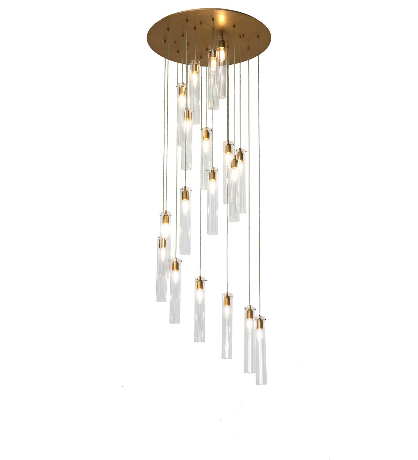 Meyda Tiffany - 248697 - 18 Light Pendant - Cilindro - Gold Metallic