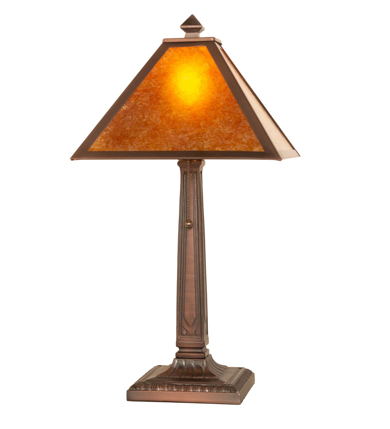 Meyda Tiffany - 248804 - One Light Table Lamp - Mission Prime - Mahogany Bronze