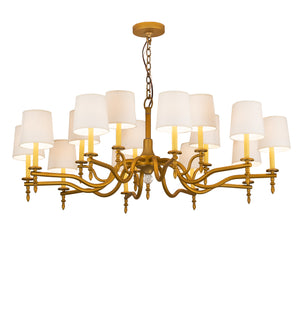 Meyda Tiffany - 249104 - 15 Light Chandelier - Toby - Matte Gold Over Chrome