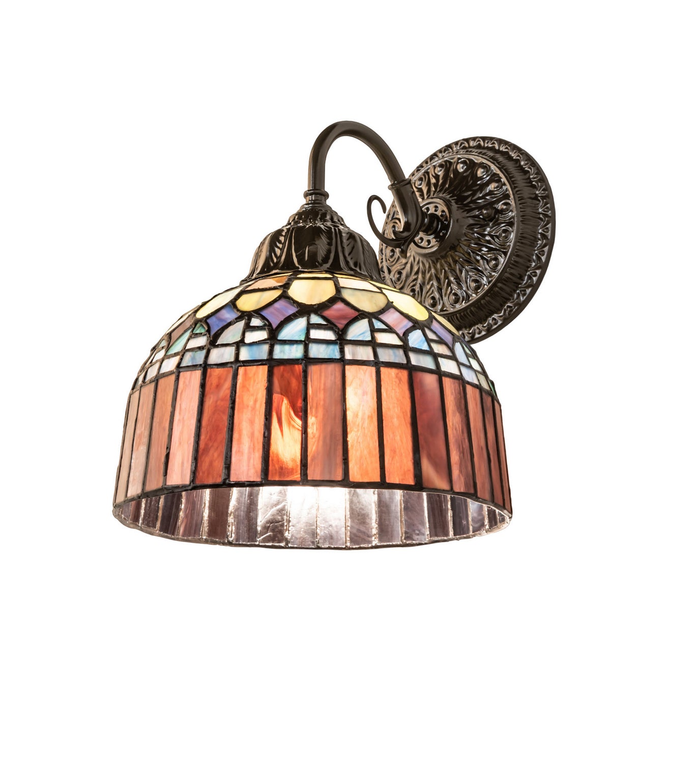 Meyda Tiffany - 250016 - One Light Wall Sconce - Tiffany Candice - Mahogany Bronze