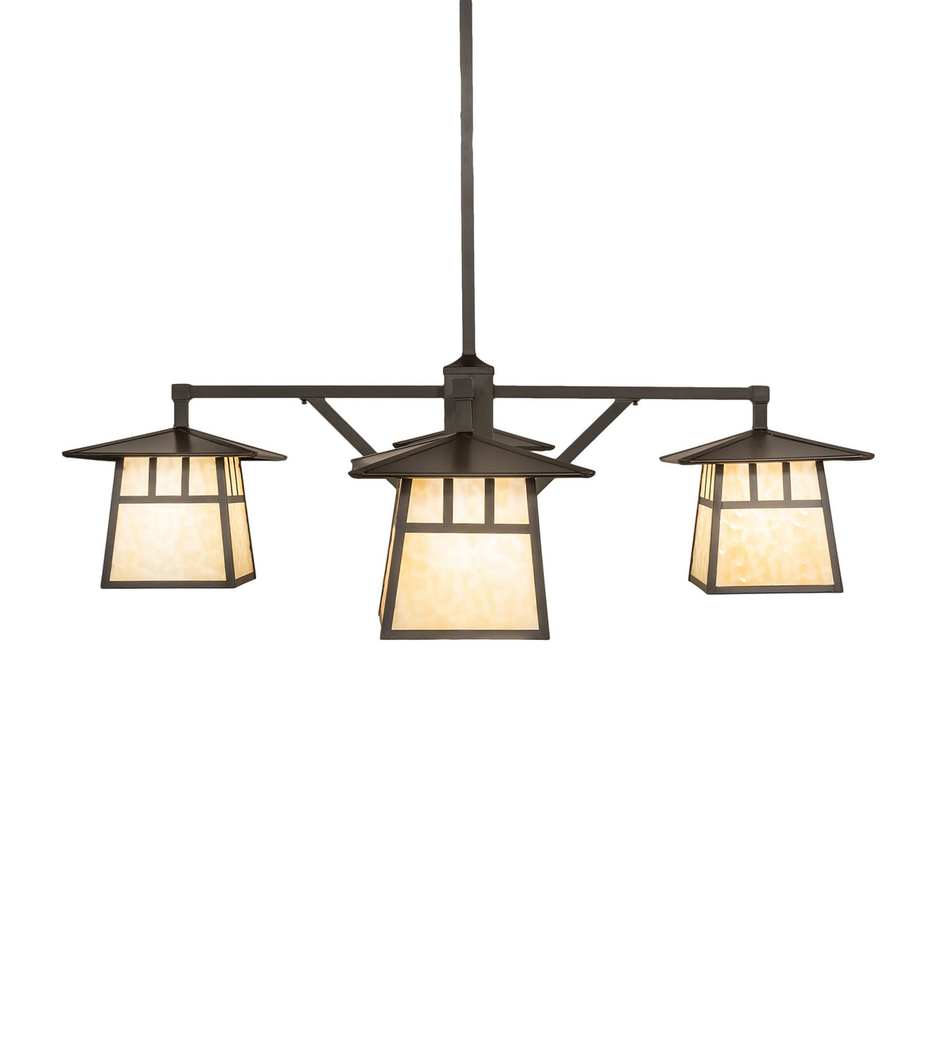 Meyda Tiffany - 250681 - Four Light Chandelier - Stillwater - Craftsman Brown