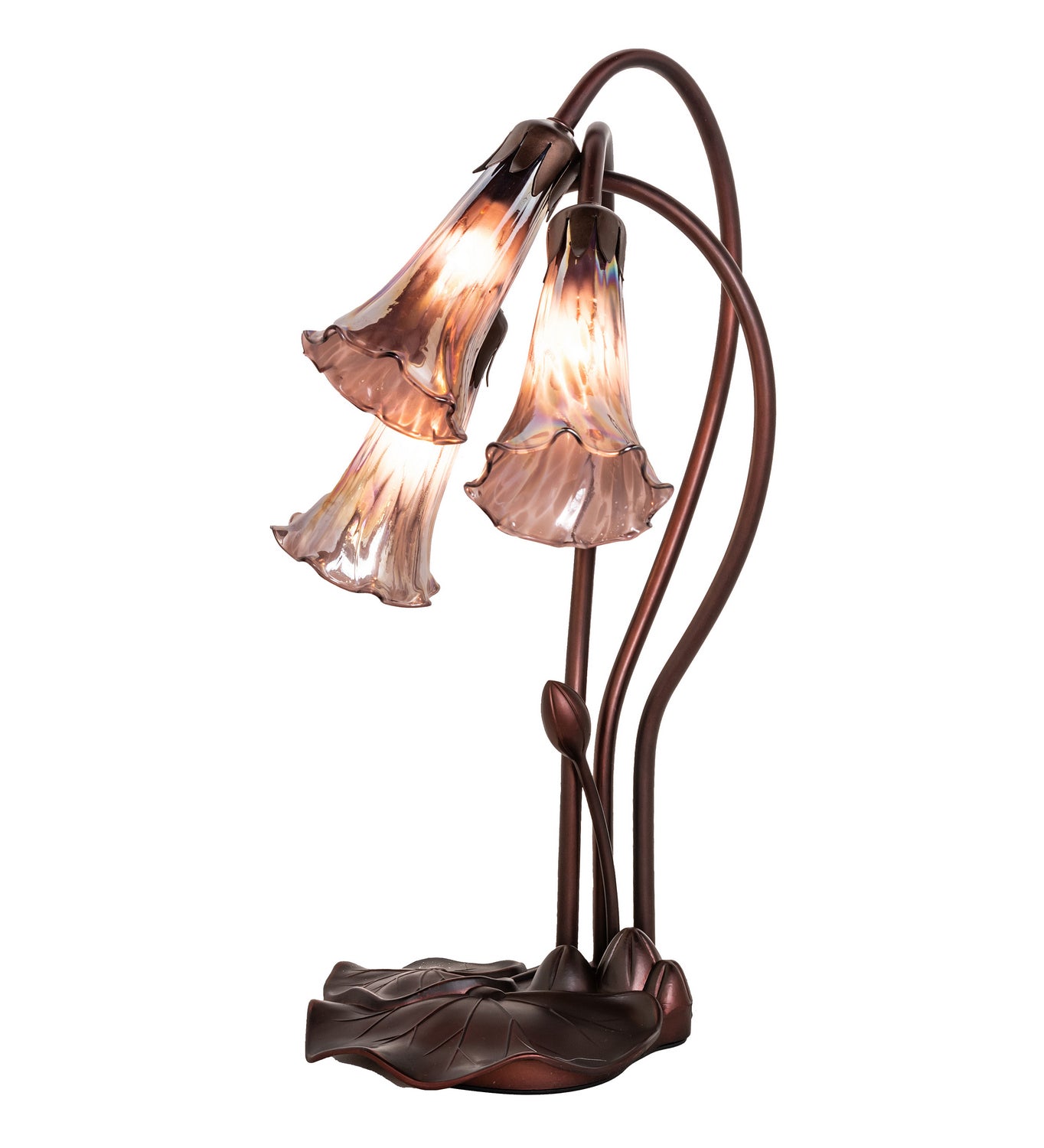 Meyda Tiffany - 250826 - Three Light Accent Lamp - Purple Iridescent - Mahogany Bronze