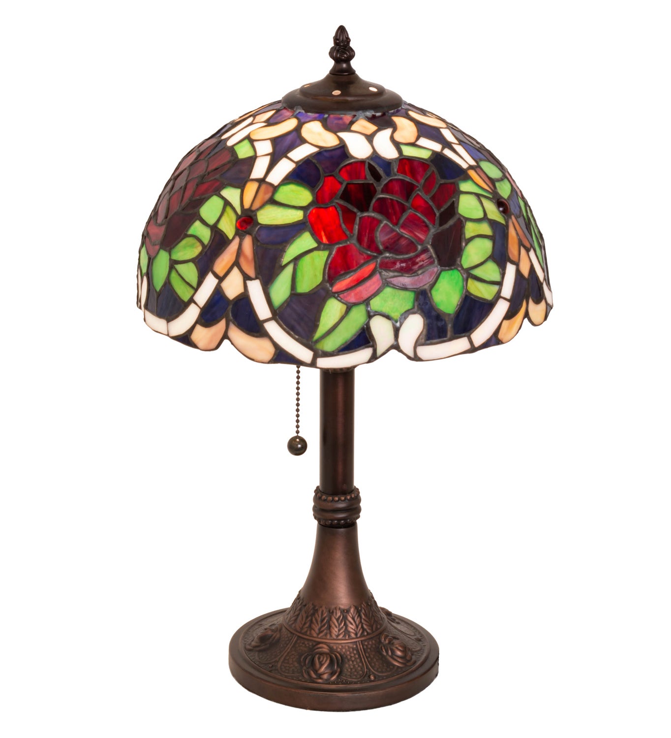 Meyda Tiffany - 251062 - One Light Table Lamp - Renaissance Rose - Mahogany Bronze