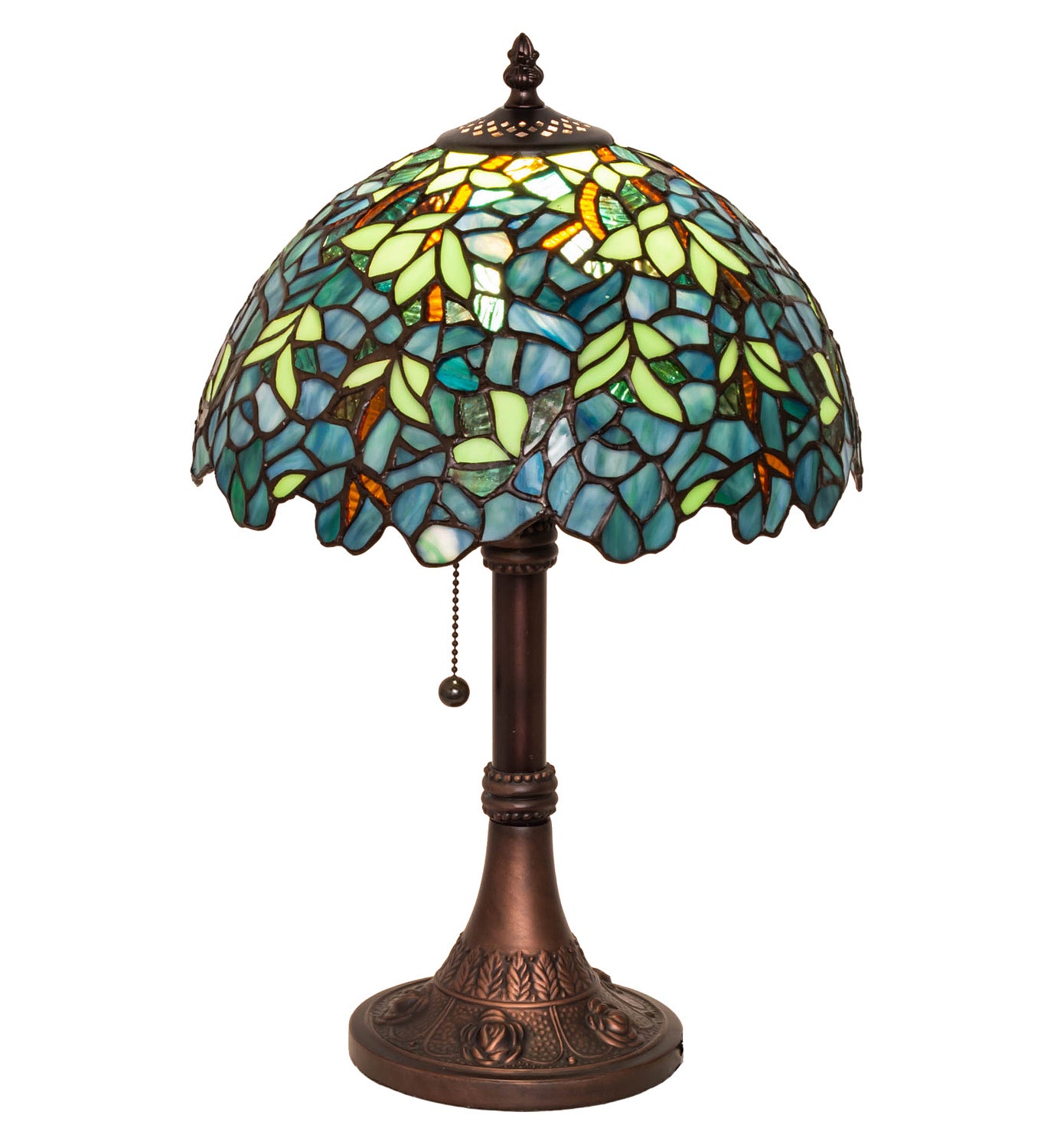 Meyda Tiffany - 251088 - 17"Table Lamp - Nightfall Wisteria - Mahogany Bronze