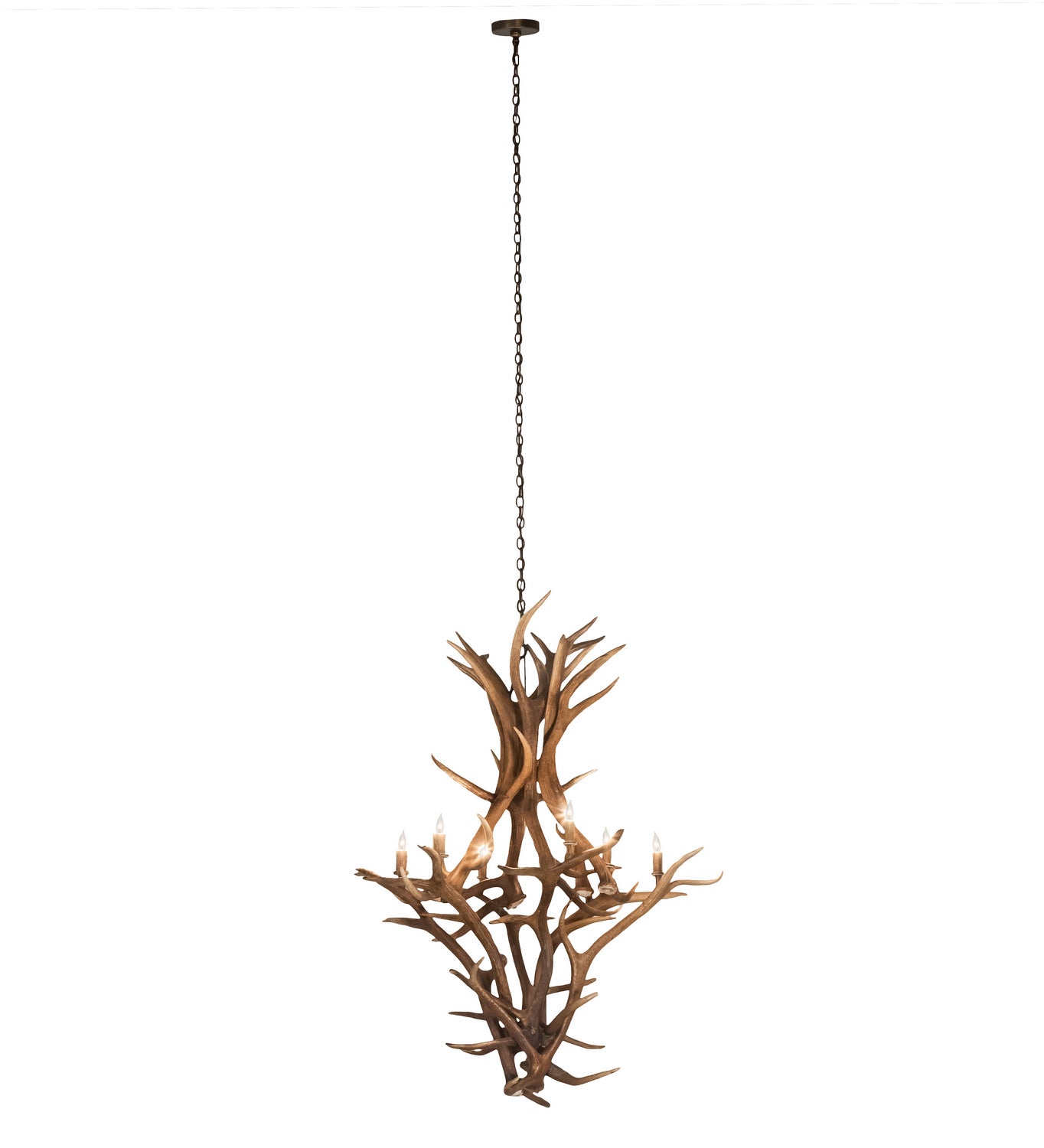 Meyda Tiffany - 251158 - Eight Light Chandelier - Antlers - Antique Copper