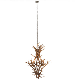 Meyda Tiffany - 251158 - Eight Light Chandelier - Antlers - Antique Copper