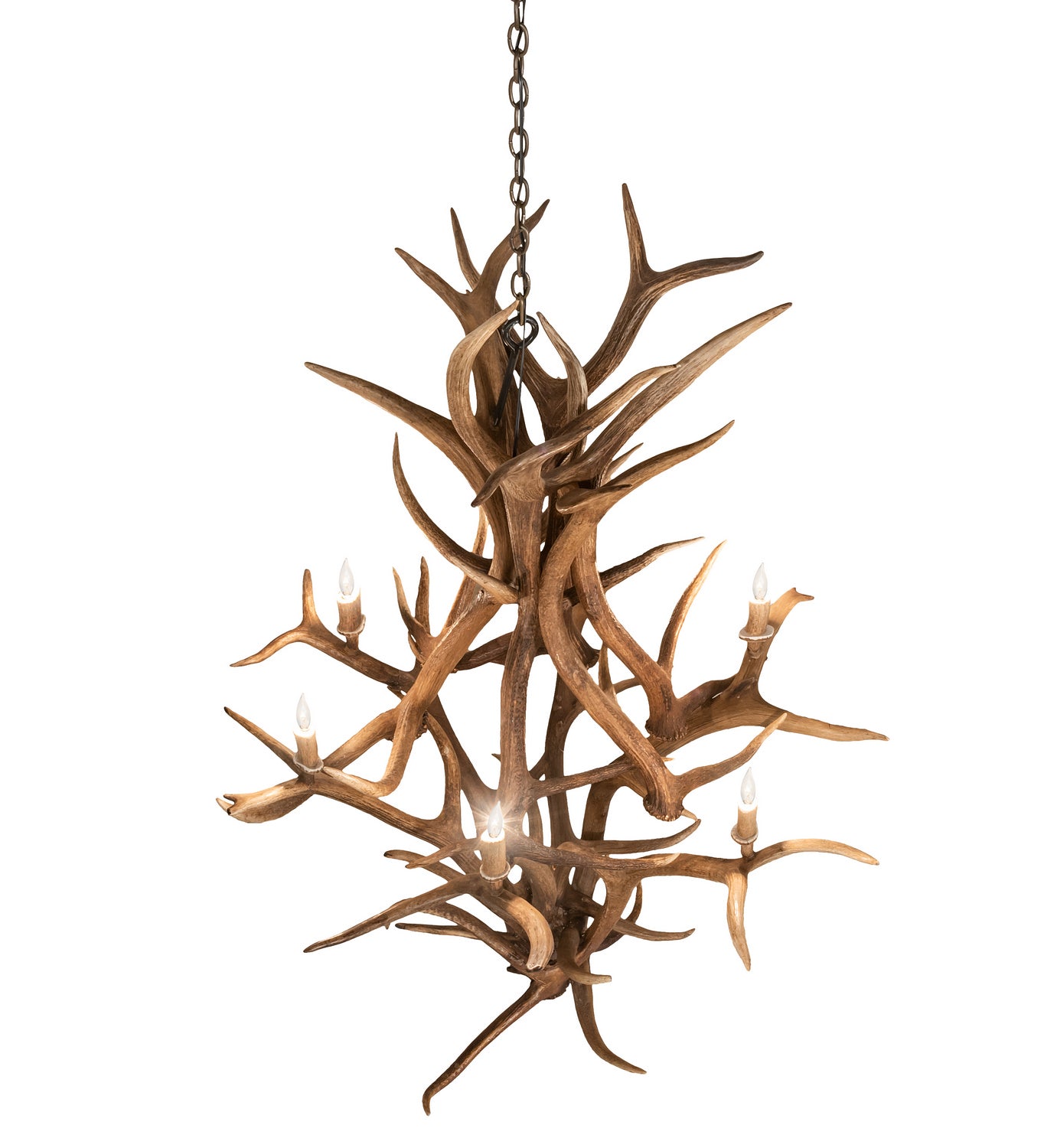 Meyda Tiffany - 251158 - Eight Light Chandelier - Antlers - Antique Copper