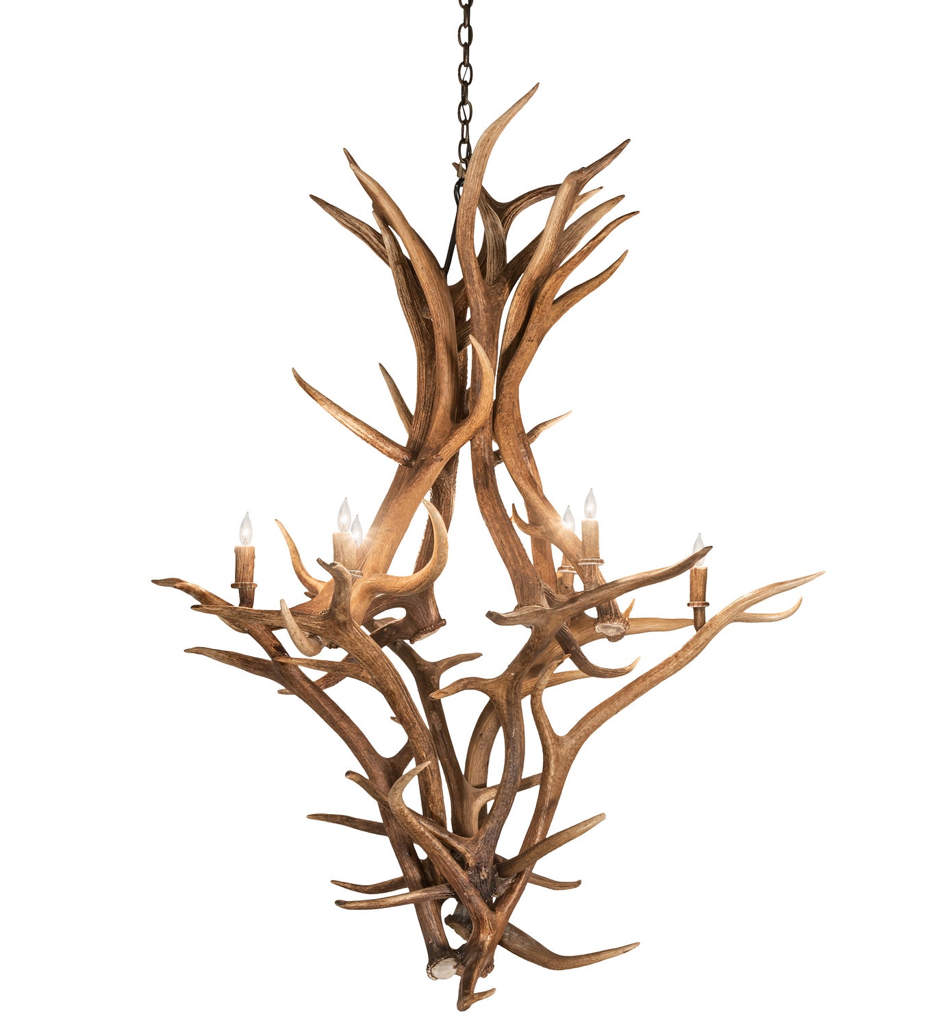 Meyda Tiffany - 251158 - Eight Light Chandelier - Antlers - Antique Copper