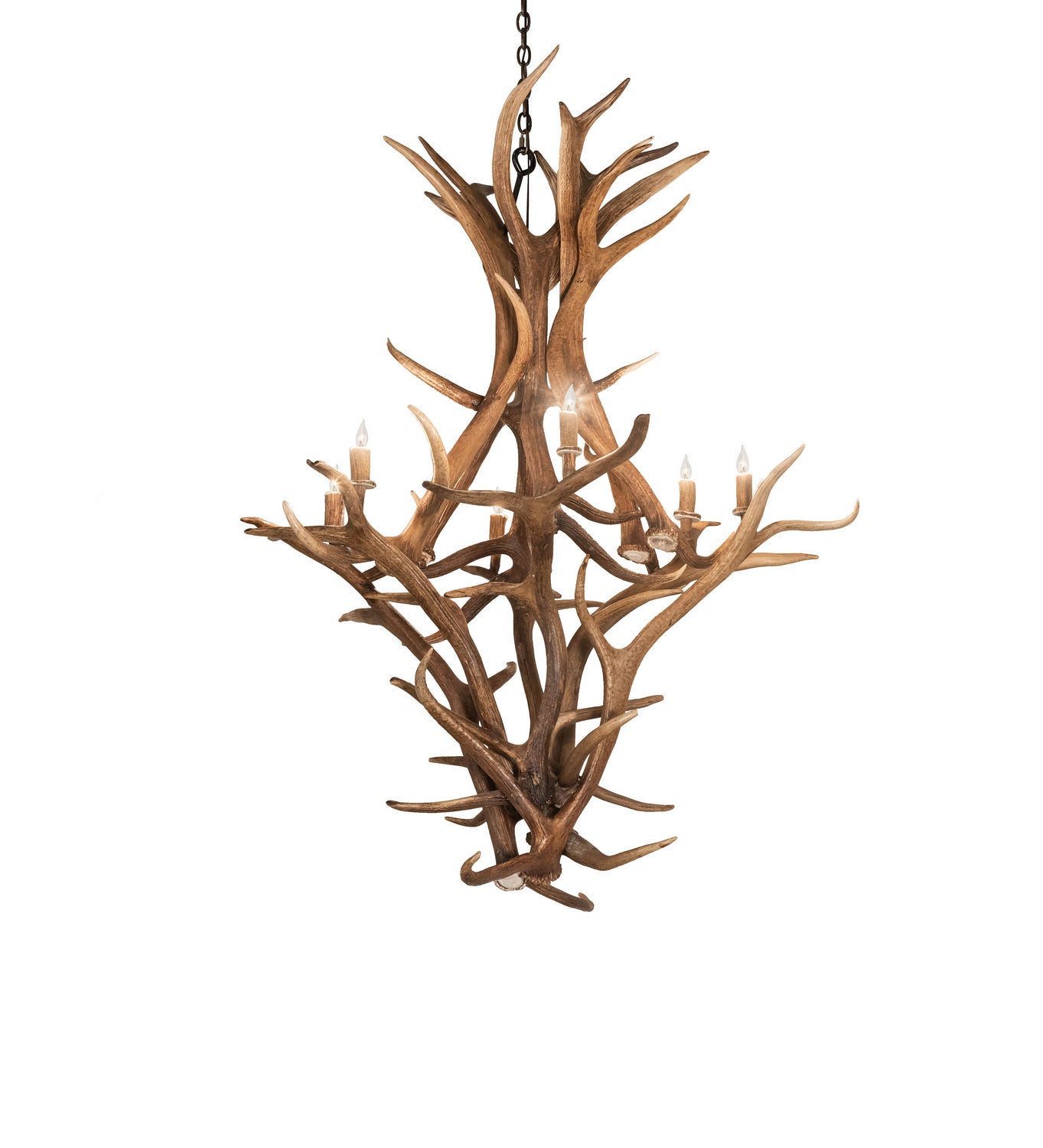 Meyda Tiffany - 251158 - Eight Light Chandelier - Antlers - Antique Copper