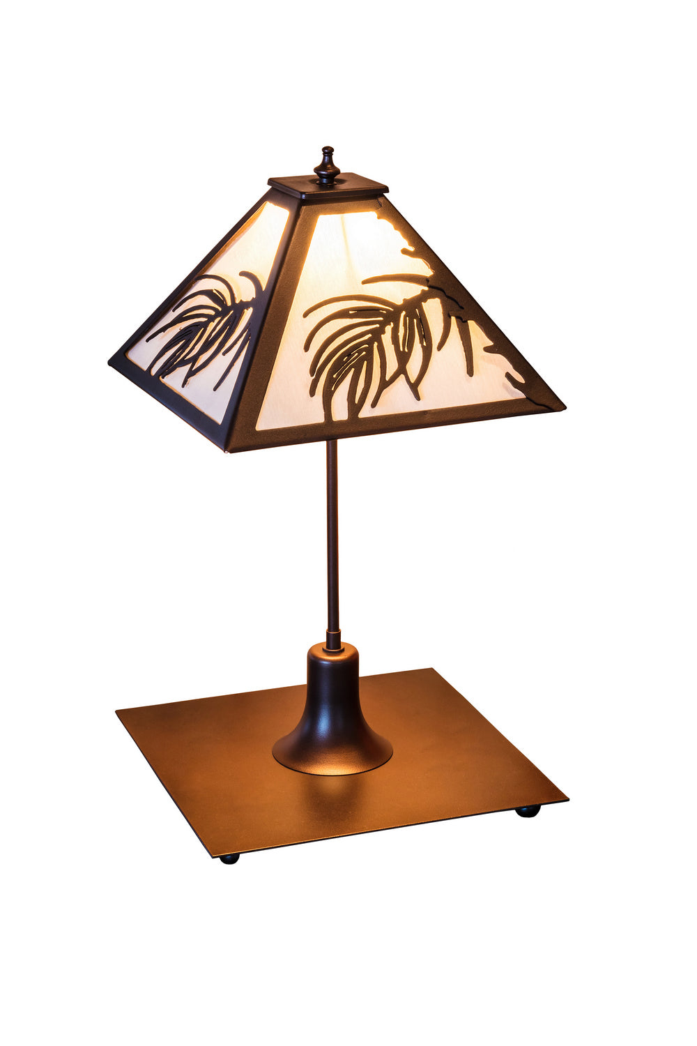 Meyda Tiffany - 251508 - One Light Table Lamp - Pine Needle - Mahogany Bronze