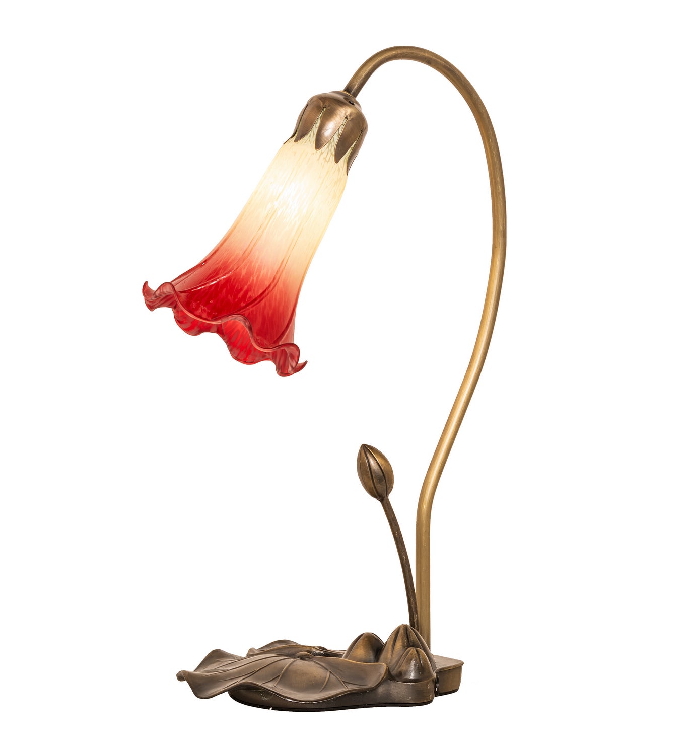 Meyda Tiffany - 251562 - One Light Mini Lamp - Seafoam/Cranberry - Antique Copper