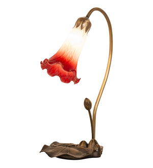 Meyda Tiffany - 251563 - One Light Accent Lamp - Red/White - Mahogany Bronze