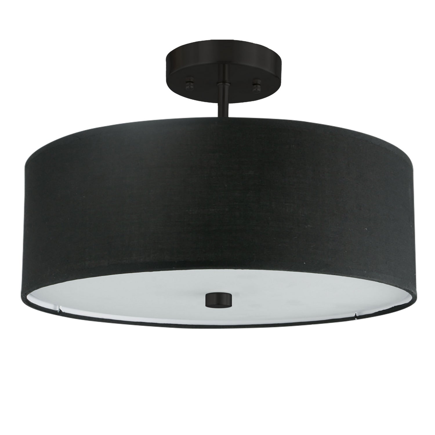 Dainolite Ltd - 571-143SF-MB-BK - Three Light Semi-Flush Mount - Everly - Black