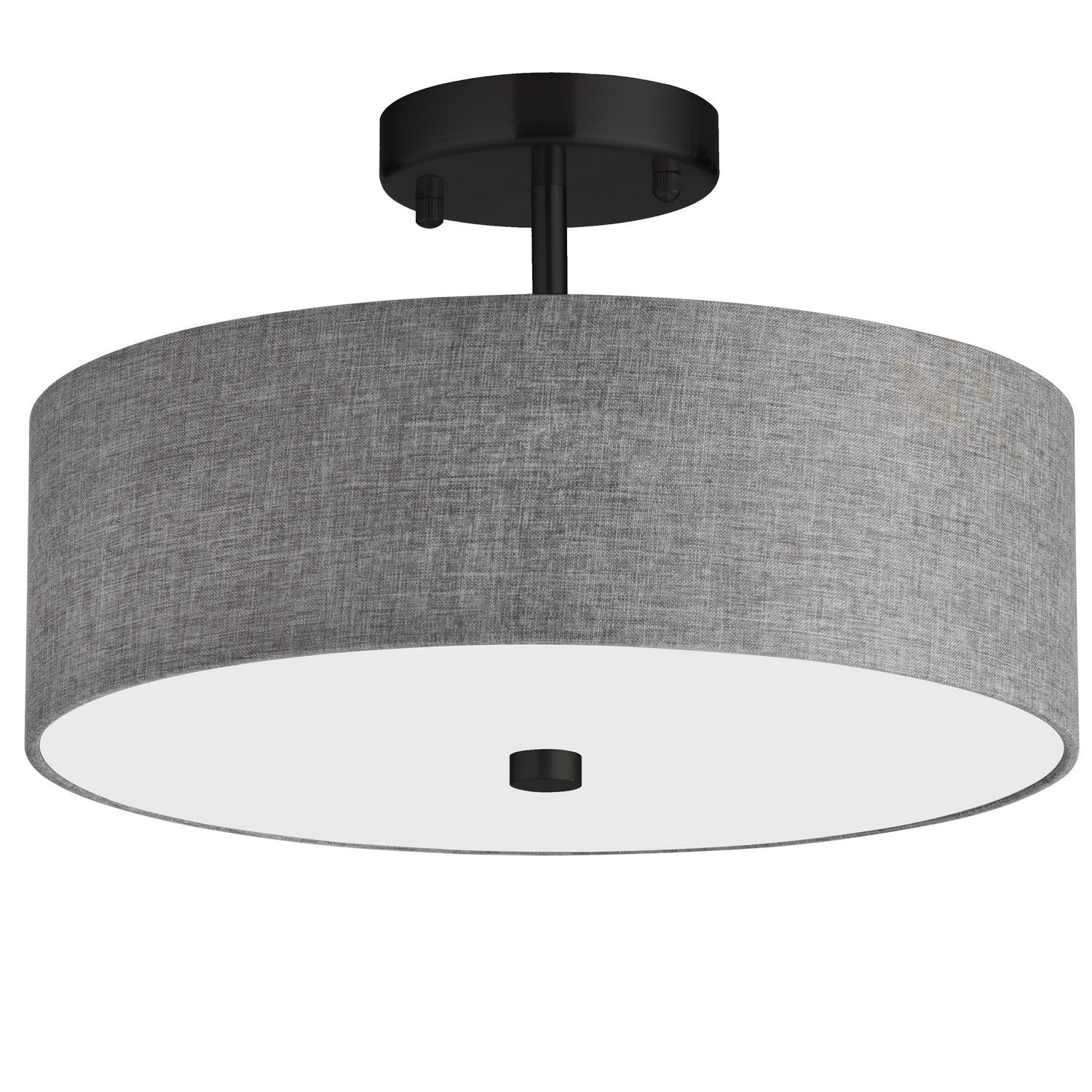 Dainolite Ltd - 571-143SF-MB-GRY - Three Light Semi-Flush Mount - Everly - Grey