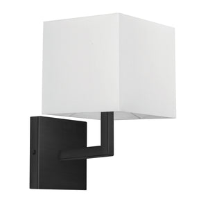 Dainolite Ltd - 77-1W-MB-WH - One Light Wall Sconce - Lucas - Black