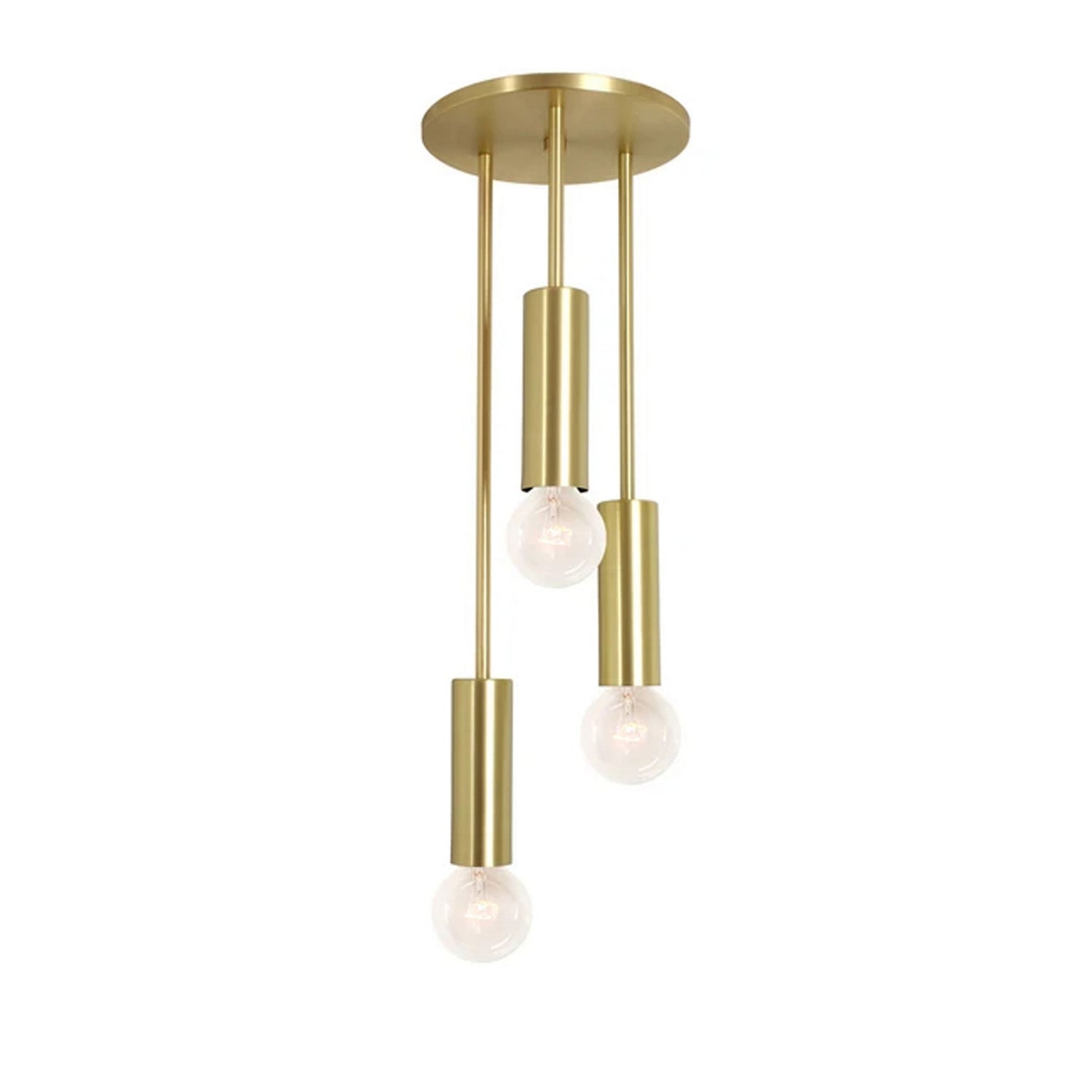 Dainolite Ltd - ADS-63P-AGB - Three Light Pendant - Adams - Aged Brass