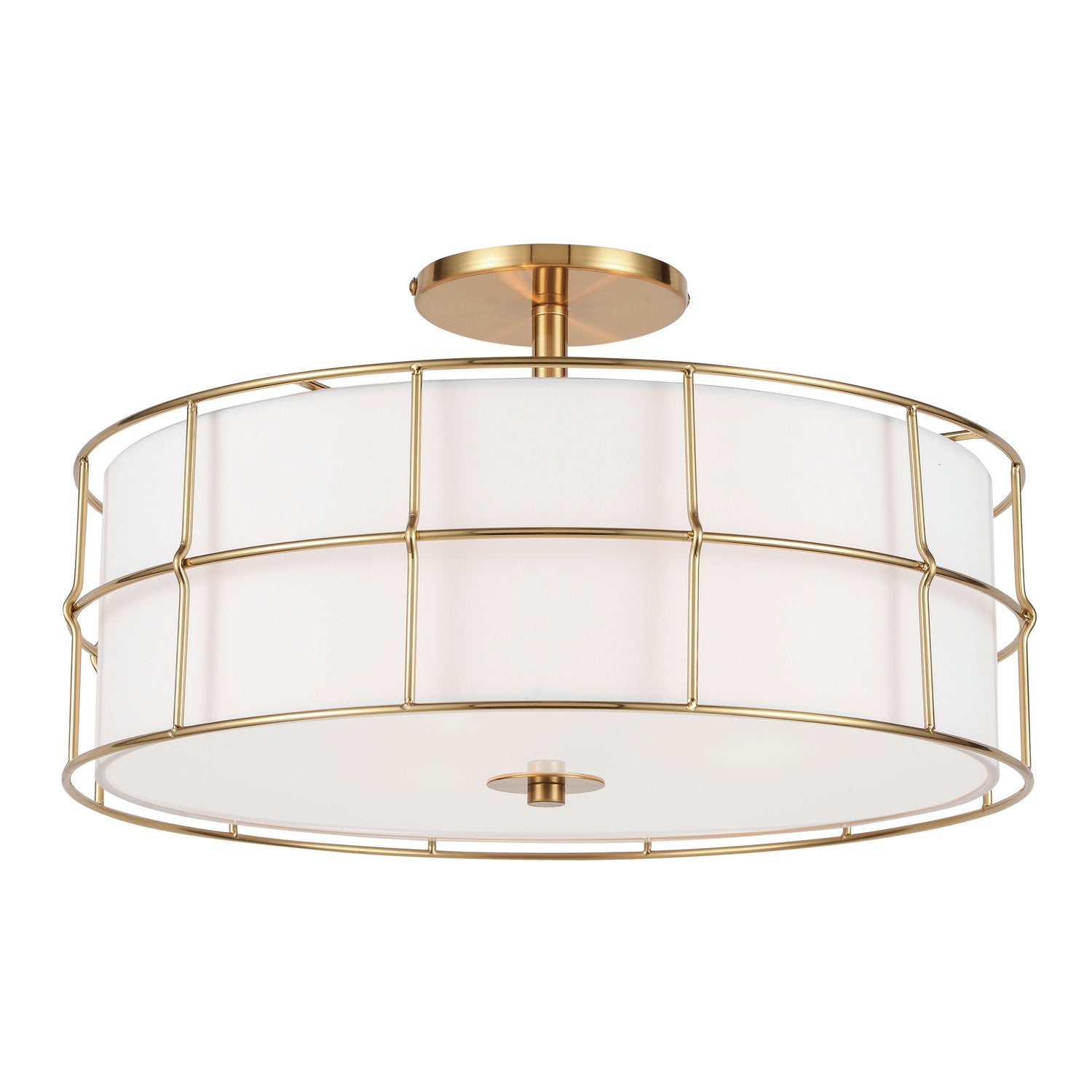 Dainolite Ltd - ALC-163SF-AGB - Three Light Semi-Flush Mount - Alcala - Aged Brass