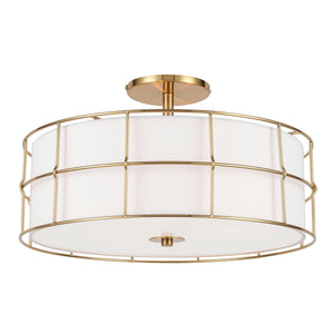 Dainolite Ltd - ALC-163SF-AGB - Three Light Semi-Flush Mount - Alcala - Aged Brass