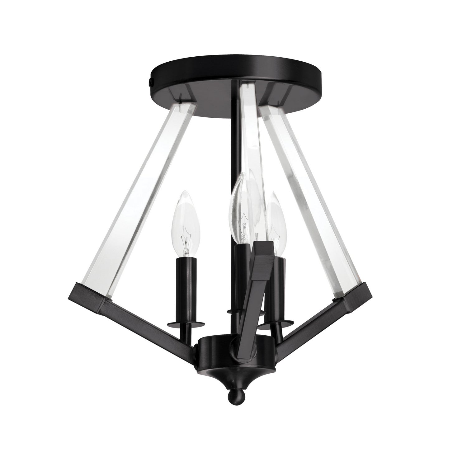 Dainolite Ltd - ALT-153SF-MB - Three Light Semi-Flush Mount - Aalto - Black