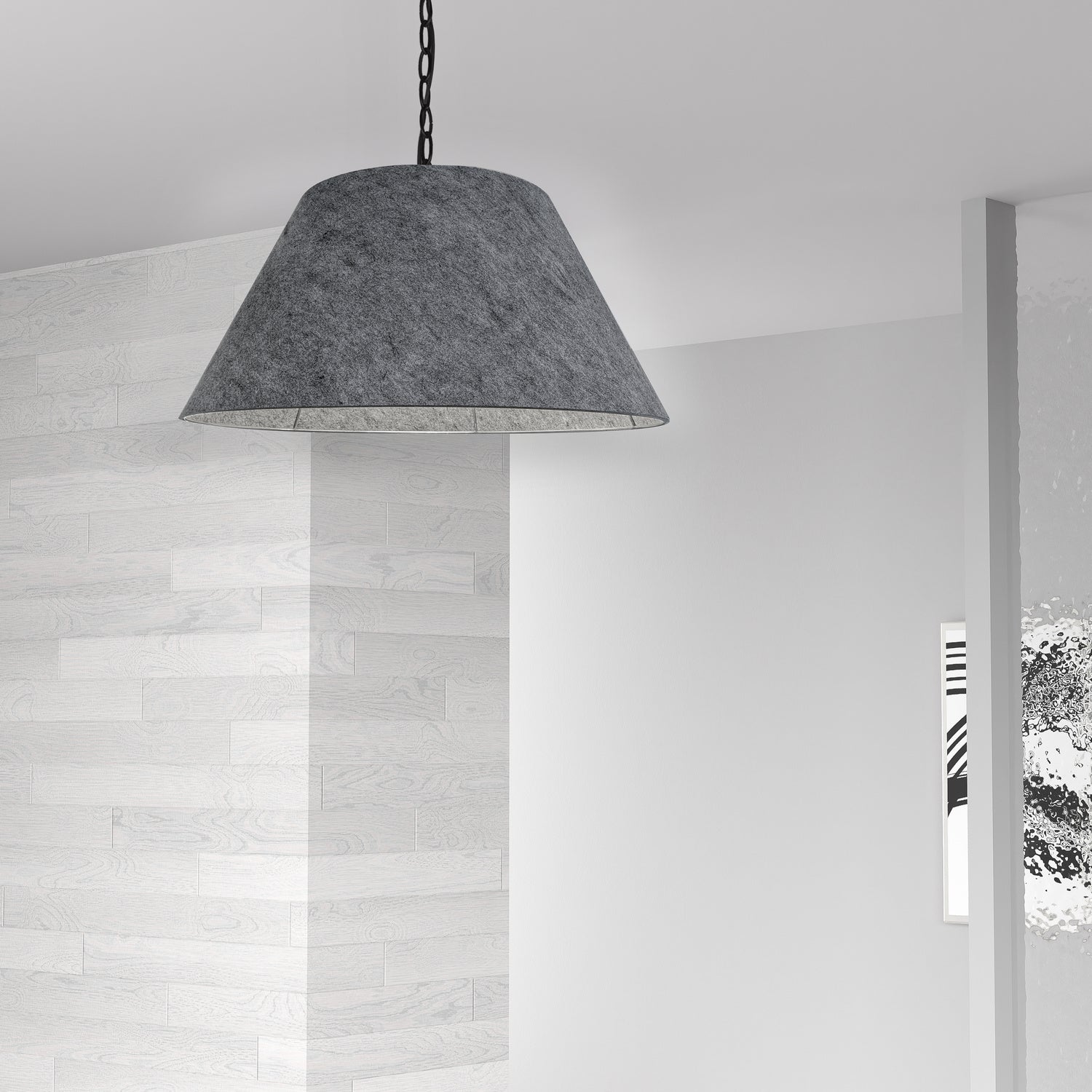 Dainolite Ltd - BRY-M-BK-500 - One Light Pendant - Brynn - Grey