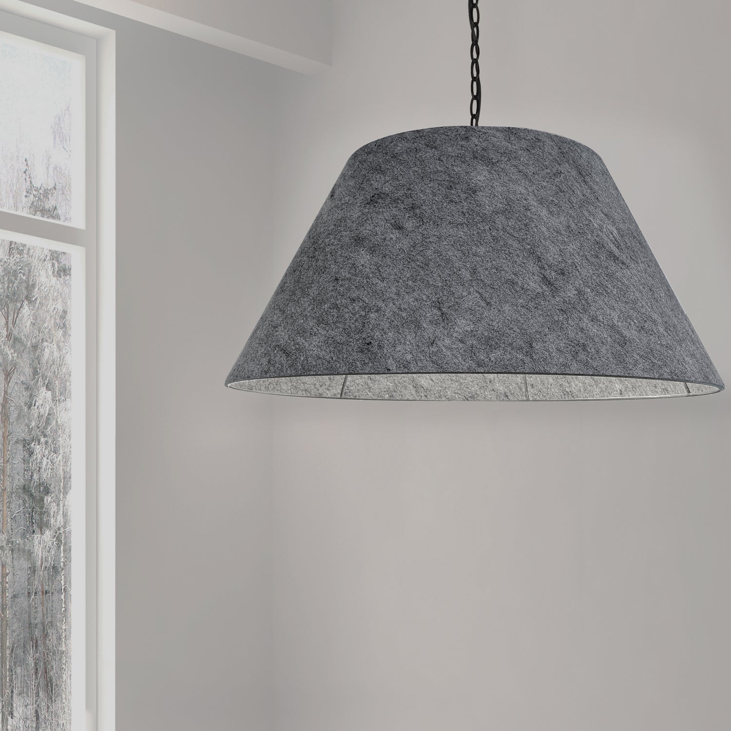 Dainolite Ltd - BRY-XL-BK-500 - One Light Pendant - Brynn - Grey