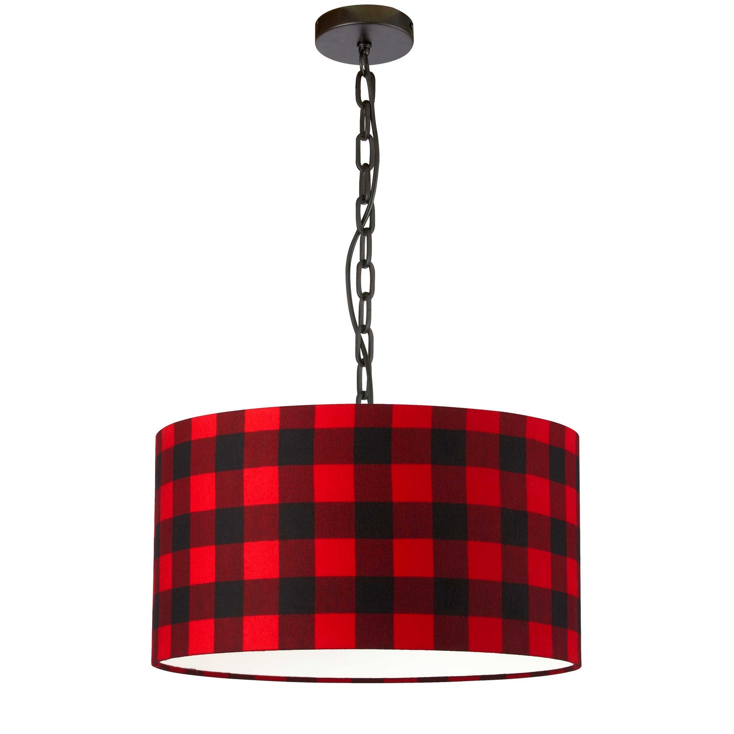 Dainolite Ltd - BXN-M-BK-201 - One Light Pendant - Braxton - Buffalo Check