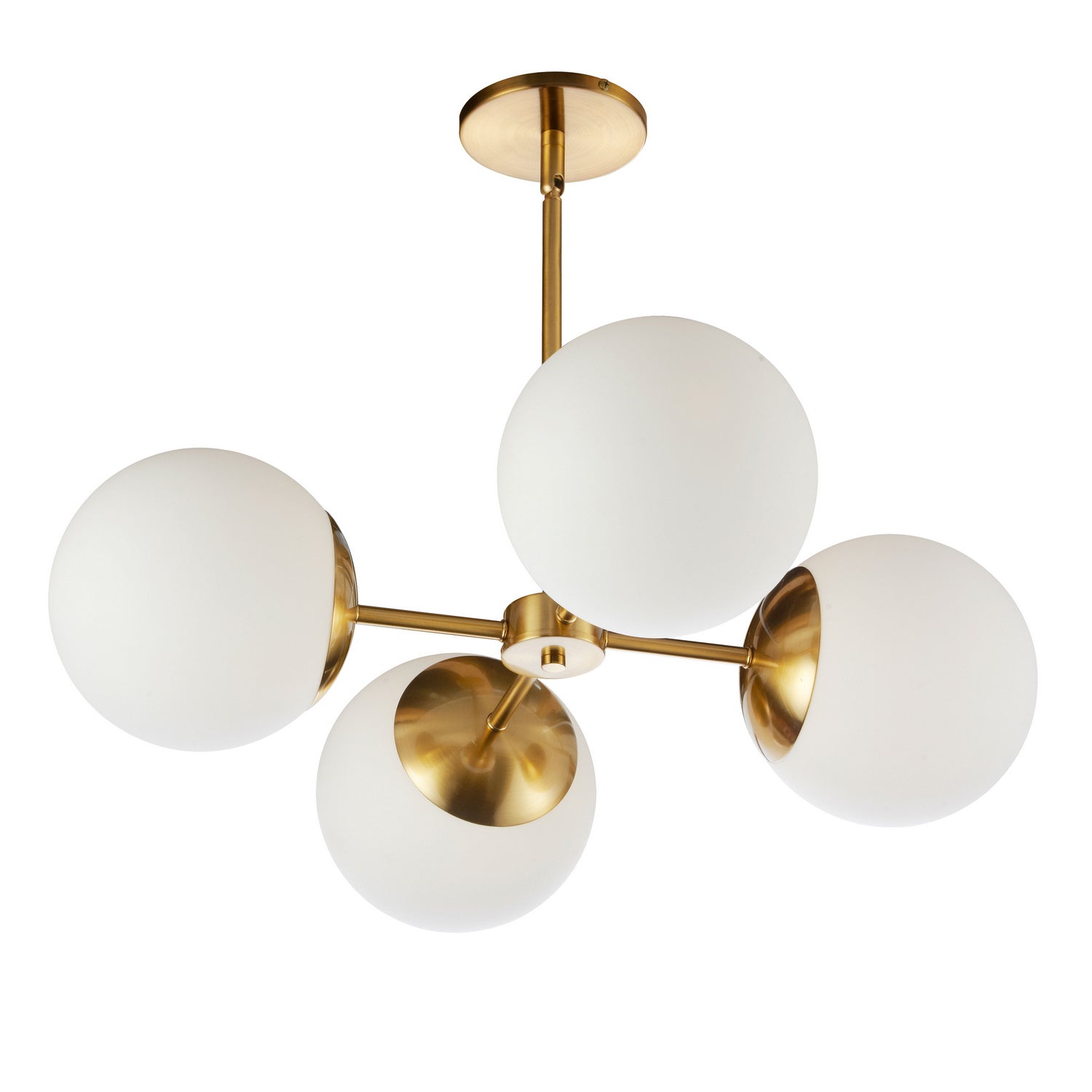 Dainolite Ltd - DAY-244C-AGB - Four Light Chandelier - Dayana - Aged Brass