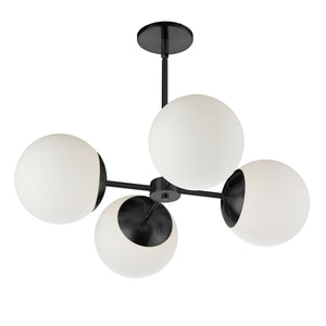 Dainolite Ltd - DAY-244C-MB - Four Light Chandelier - Dayana - Black