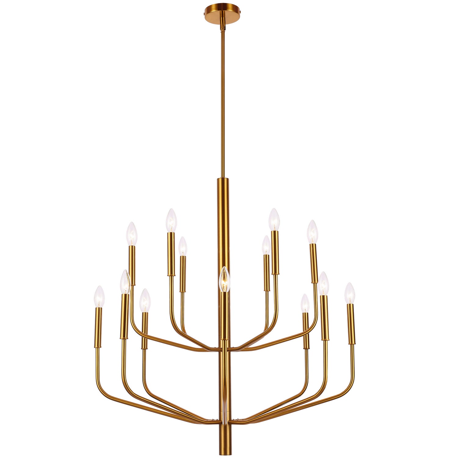 Dainolite Ltd - ELN-3214C-AGB - 14 Light Chandelier - Eleanor - Aged Brass