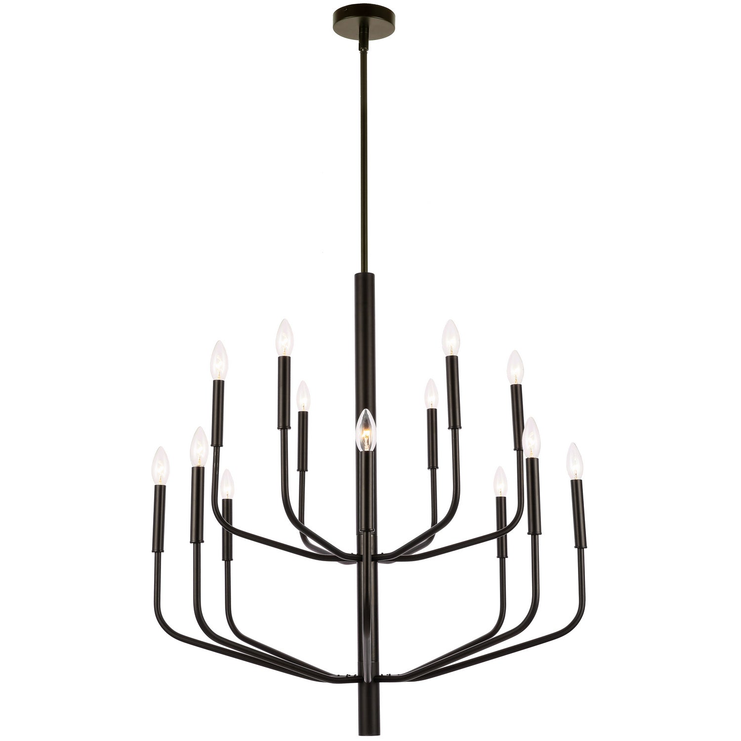 Dainolite Ltd - ELN-3214C-MB - 14 Light Chandelier - Eleanor - Black