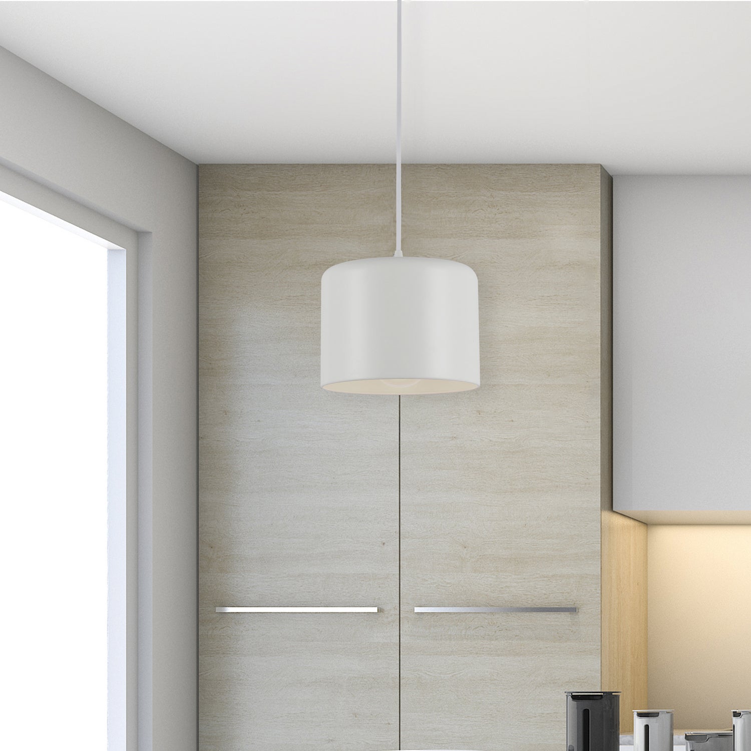 Dainolite Ltd - EMI-81P-MW - One Light Pendant - Emilia - White