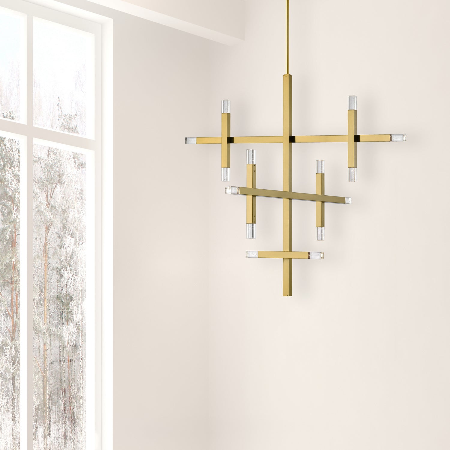 Dainolite Ltd - FCS-3656C-AGB - LED Chandelier - Francesca - Aged Brass