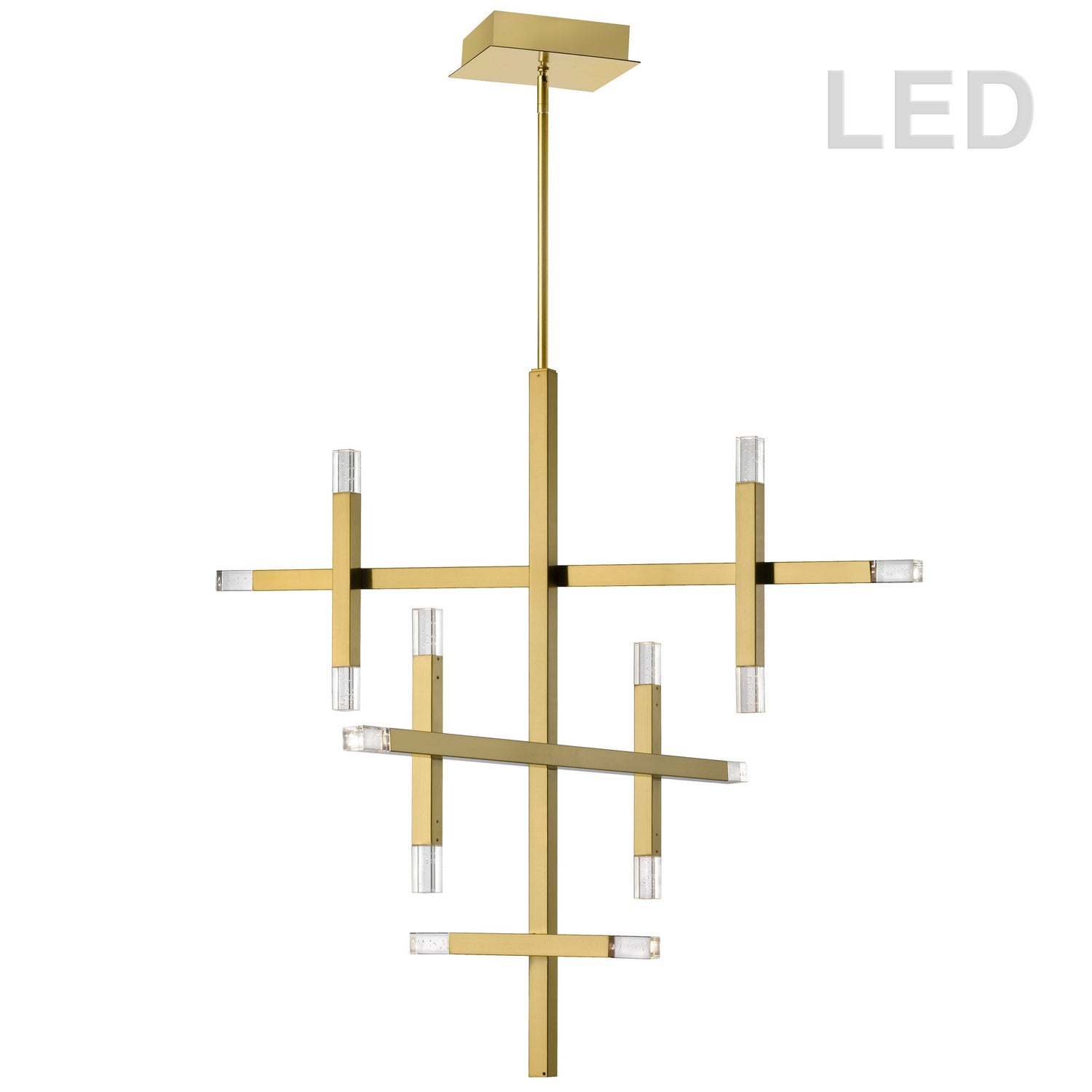 Dainolite Ltd - FCS-3656C-AGB - LED Chandelier - Francesca - Aged Brass