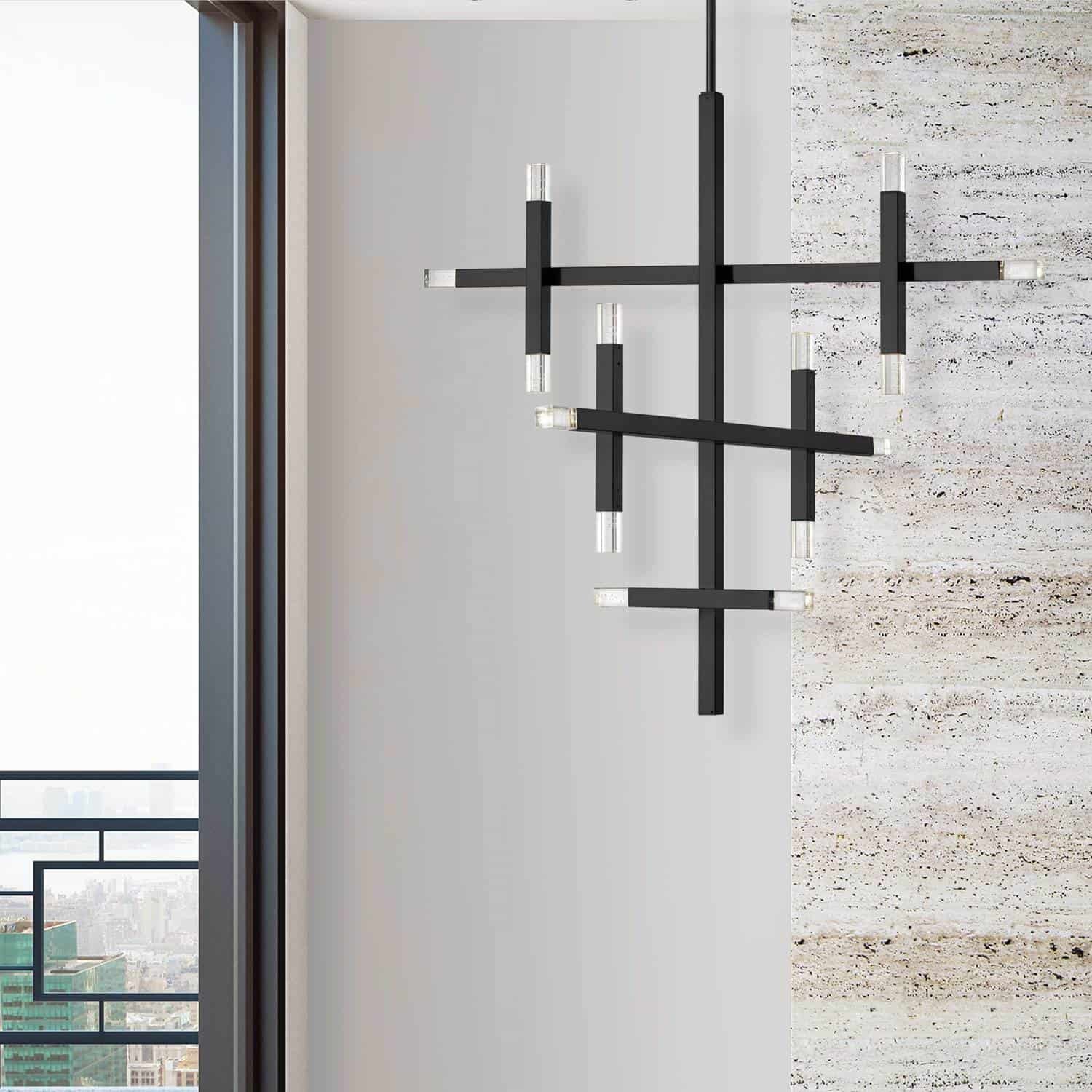 Dainolite Ltd - FCS-3656C-MB - LED Chandelier - Francesca - Black