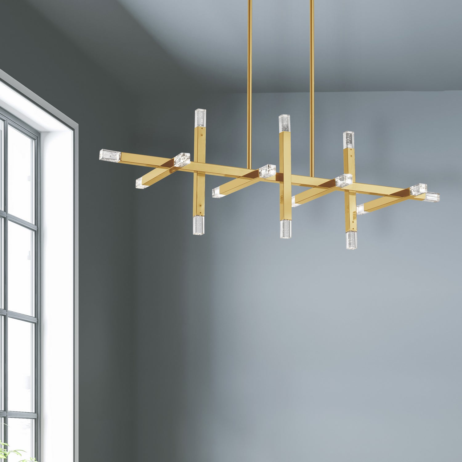 Dainolite Ltd - FCS-4064HC-AGB - LED Chandelier - Francesca - Aged Brass