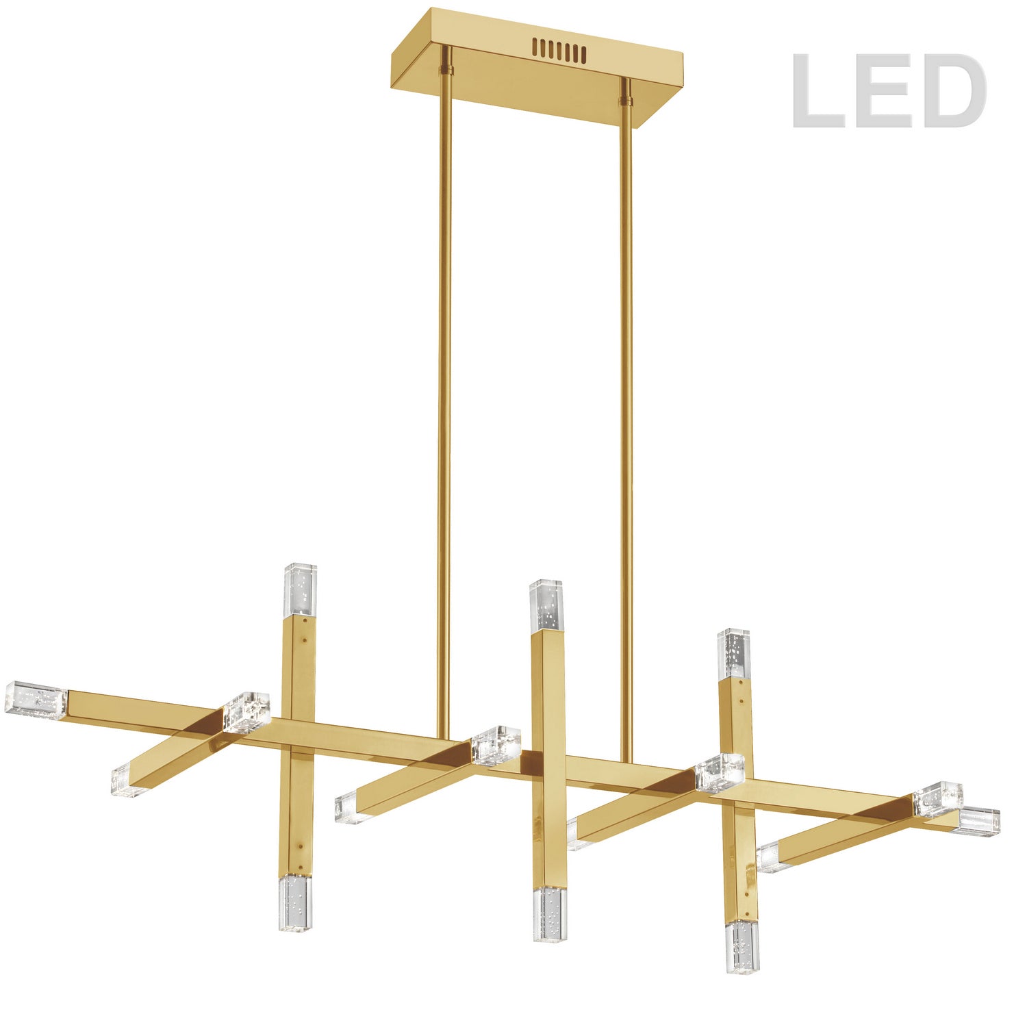 Dainolite Ltd - FCS-4064HC-AGB - LED Chandelier - Francesca - Aged Brass