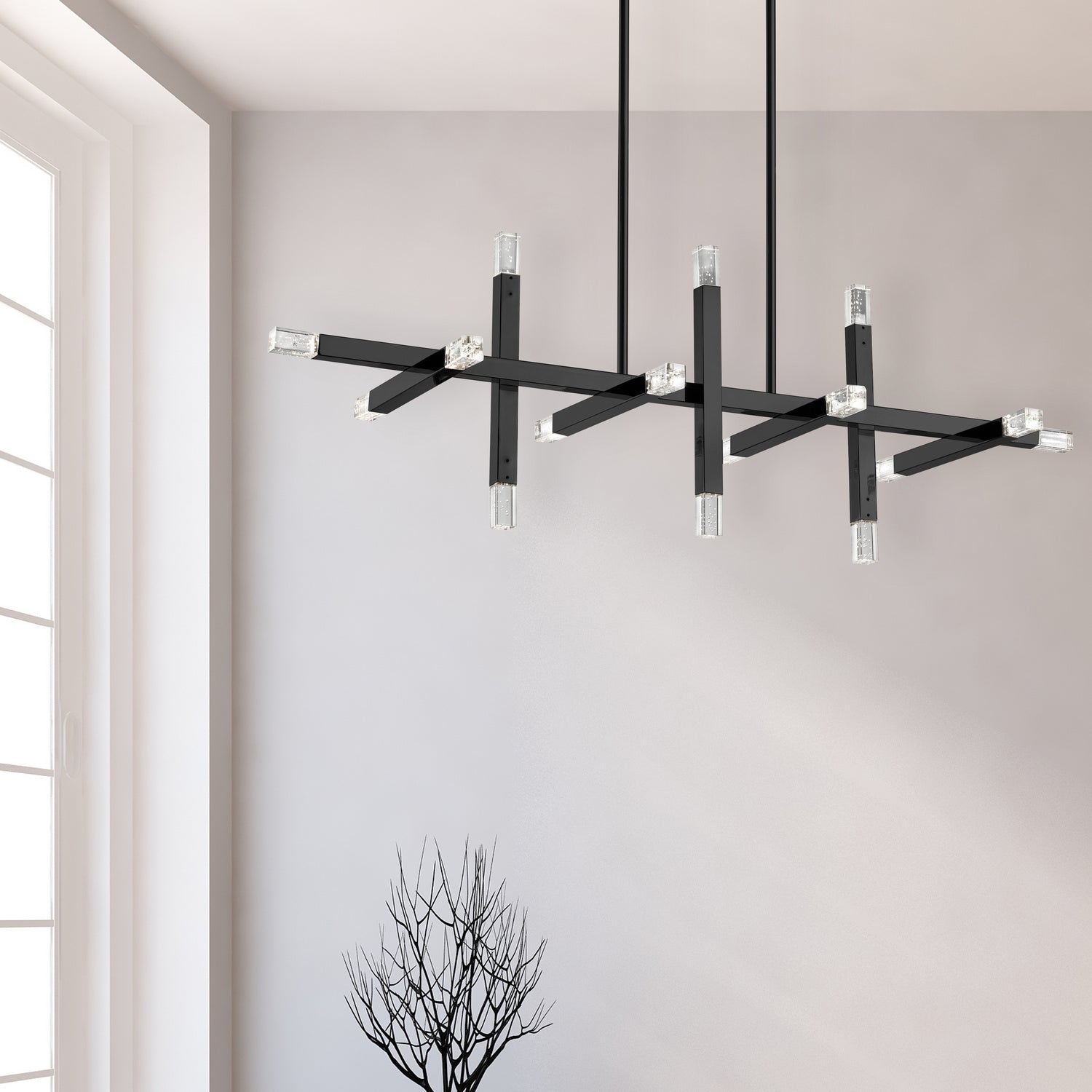 Dainolite Ltd - FCS-4064HC-MB - LED Chandelier - Francesca - Black