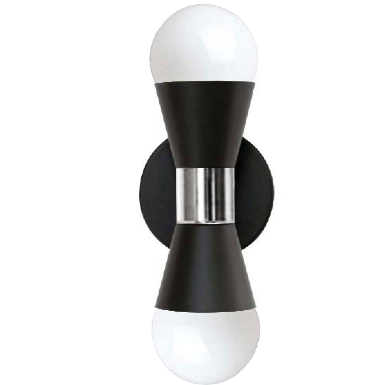 Dainolite Ltd - FOR-72W-MB-PC - Two Light Wall Sconce - Fortuna - Black