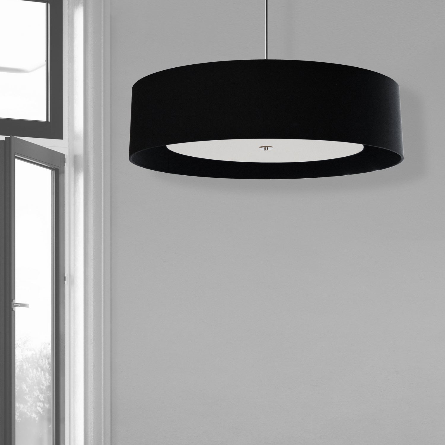 Dainolite Ltd - HEL-344P-PC-BW - Four Light Pendant - Helena - Black