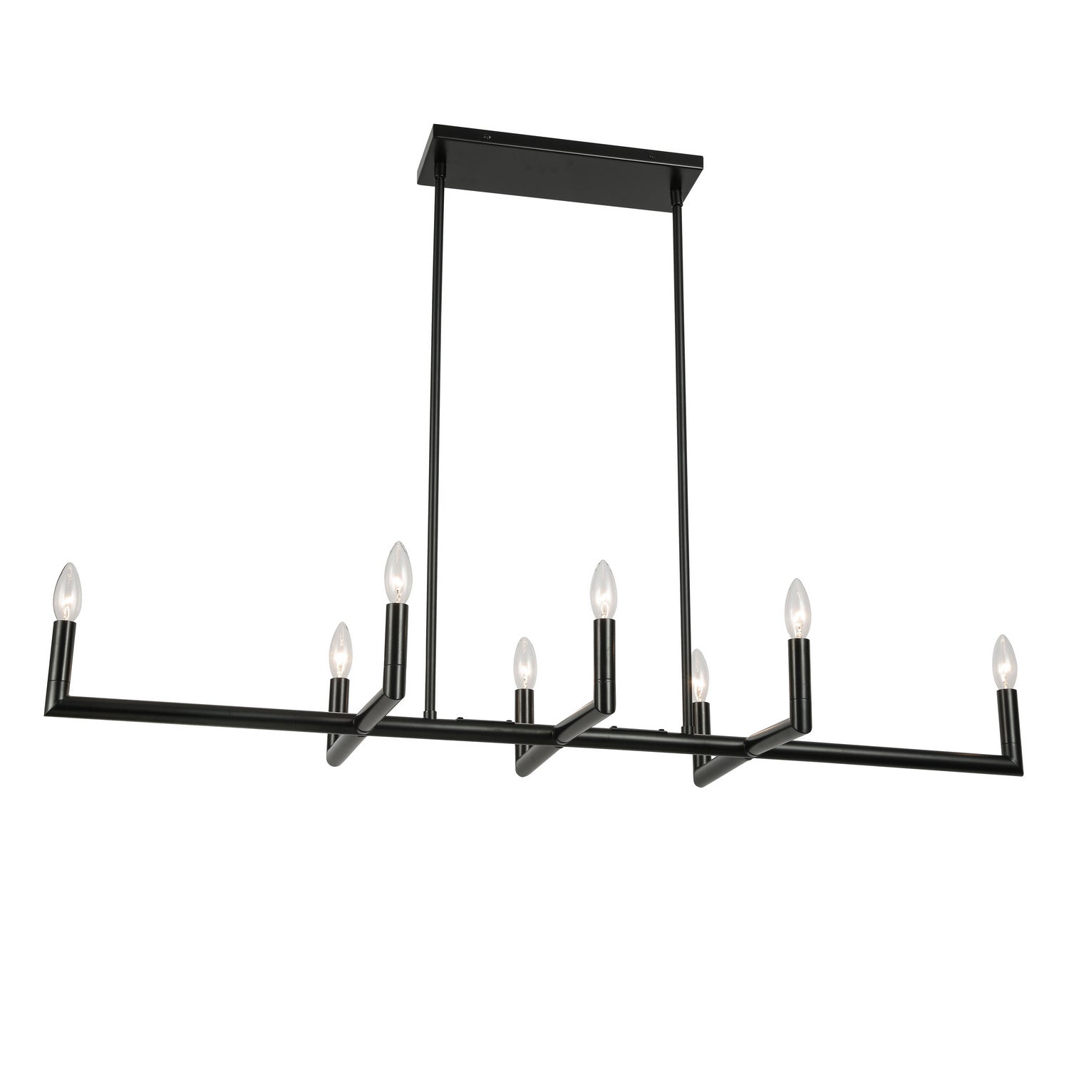 Dainolite Ltd - NOR-478HC-MB - Eight Light Chandelier - Nora - Black