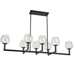 Dainolite Ltd - NOR-478HC-MB-CLR - Eight Light Chandelier - Nora - Black